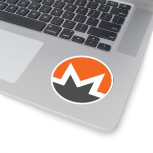 Monero Logo Sticker on Laptop