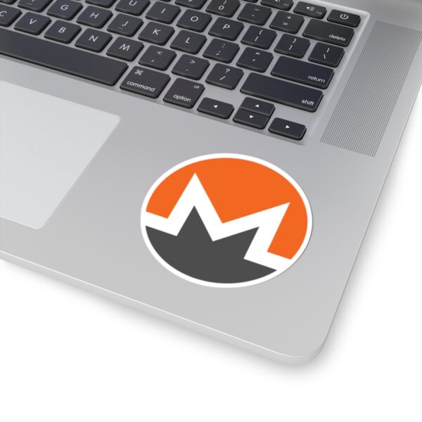 Monero Logo Sticker on Laptop